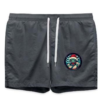 Serpent Cobra Noël Noël - Short de bain - charbon - Devant - AI Model Male 185 light (185cm)