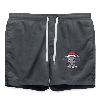 Noël des éléphants - Short de bain - charbon - Devant - AI Model Male 185 light (185cm)