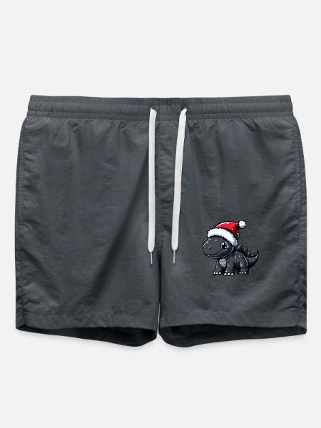Dinosaurier stegosaurus Weihnachten - Badeshorts - Anthrazit