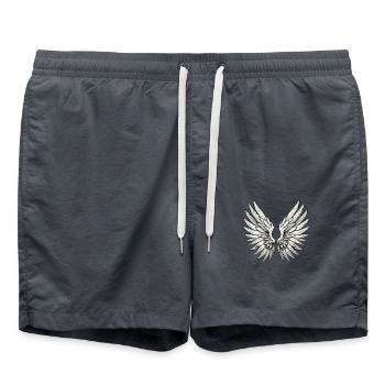 Angel Wings Wings Angels - Swim Trunks - anthracite - Front - AI Model Male 185 light (185cm)