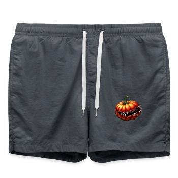 Monster-Kürbis - Badeshorts - Anthrazit - Vorne - AI Model Male 185 light (185cm)