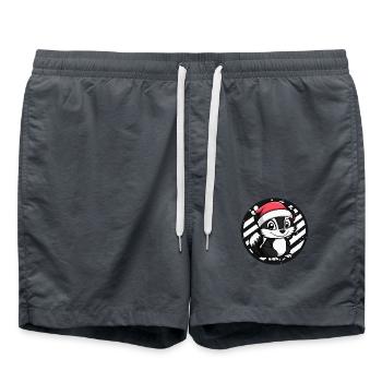Stinktier X-Mas Weihnachten X-Mas - Badeshorts - Anthrazit - Vorne - AI Model Male 185 light (185cm)