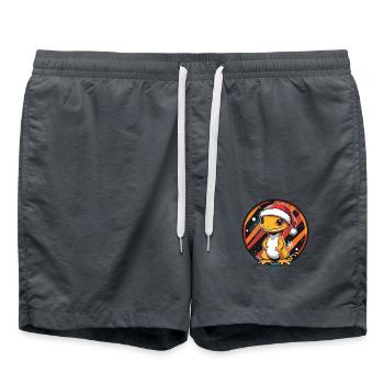 Echse Weihnachten X-Mas - Badeshorts - Anthrazit - Vorne - AI Model Male 185 light (185cm)