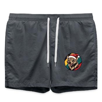 Noël de la hyène Noël - Short de bain - charbon - Devant - AI Model Male 185 light (185cm)