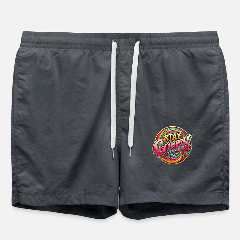 70s Groove - Swim Trunks - anthracite