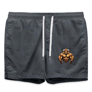 Bull Bull Muscles Beast Gym - Short de bain - charbon - Devant - AI Model Male 185 light (185cm)
