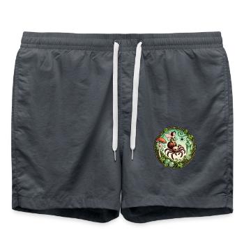 Spinnen-Fee - Badeshorts - Anthrazit - Vorne - AI Model Male 185 light (185cm)