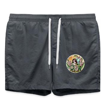 Frühlingshyazinthe Fee - Badeshorts - Anthrazit - Vorne - AI Model Male 185 light (185cm)