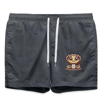 Bande dessinée Cobra Snake - Short de bain - charbon - Devant - AI Model Male 185 light (185cm)
