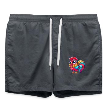 hahn gockel - Badeshorts - Anthrazit - Vorne - AI Model Male 185 light (185cm)