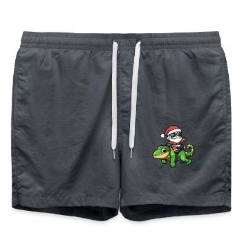 Caméléon Père Noël dessin animé - Short de bain - charbon - Devant - AI Model Male 185 light (185cm)