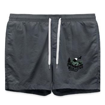 Wild And free - Short de bain - charbon - Devant - AI Model Male 185 light (185cm)