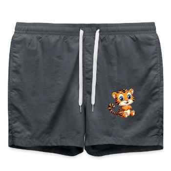 Tiger cub - Swim Trunks - anthracite - Front - AI Model Male 185 light (185cm)