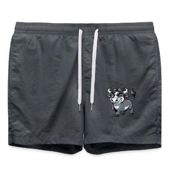 Tough bull - Swim Trunks - anthracite - Front - AI Model Male 185 light (185cm)