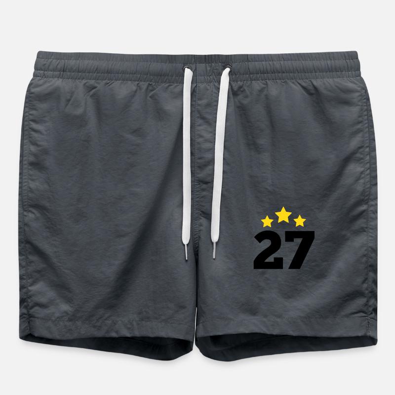 27 Year Star - 27th Anniversary Gift - Swim Trunks - anthracite