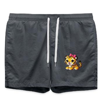 Fille tigre - Short de bain - charbon - Devant - AI Model Male 185 light (185cm)