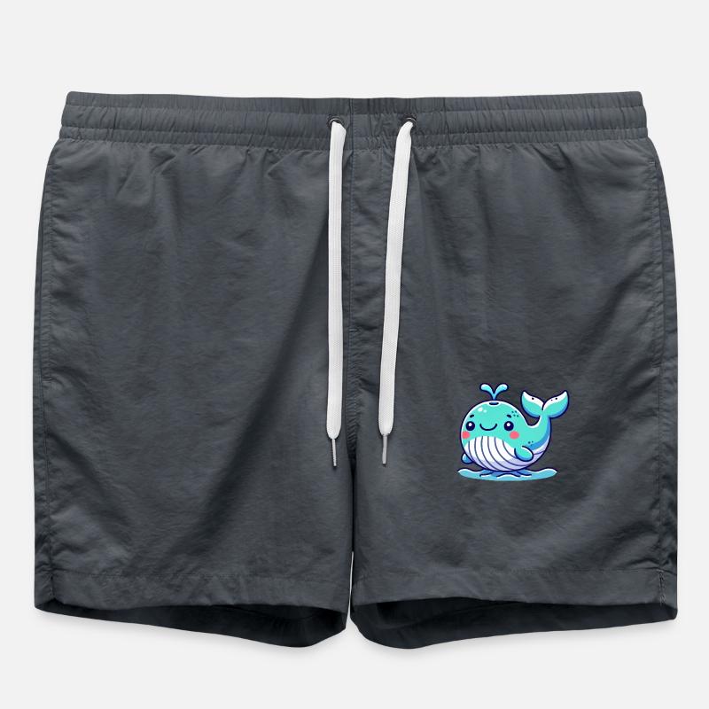 whale comic - Swim Trunks - anthracite