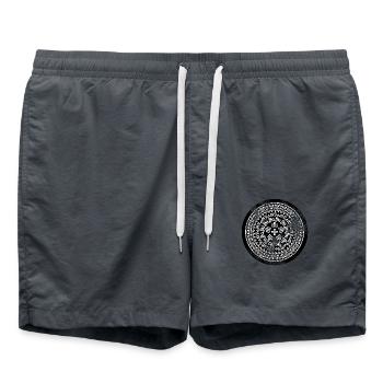 Croatia hrvatska croatia europe zagreb glagoljica - Swim Trunks - anthracite - Front - AI Model Male 185 light (185cm)