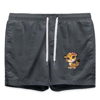 Guépard filles - Short de bain - charbon - Devant - AI Model Male 185 light (185cm)