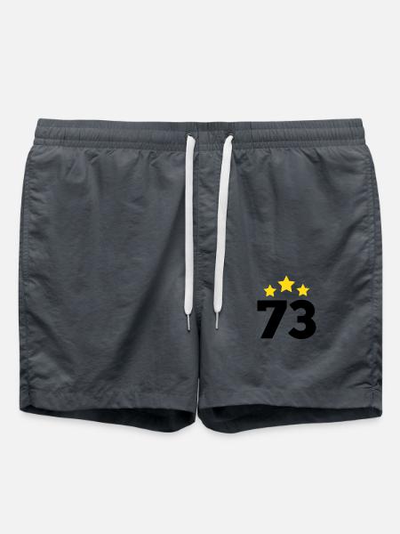 73 års stjärna - 73-årsjubileumsgåva - Badshorts - kolgrå