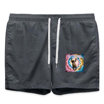 Hang in there it’s nap time - Swim Trunks - anthracite - Front - AI Model Male 185 light (185cm)