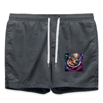 Détendez-vous c’est paresseux ou horloge - Short de bain - charbon - Devant - AI Model Male 185 light (185cm)