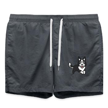 Border Collie - Short de bain - charbon - Devant - AI Model Male 185 light (185cm)