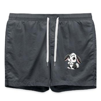 Girl rabbit - Swim Trunks - anthracite - Front - AI Model Male 185 light (185cm)