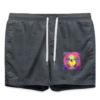 Herzengel Zellleuchten - Badeshorts - Anthrazit - Vorne - AI Model Male 185 light (185cm)