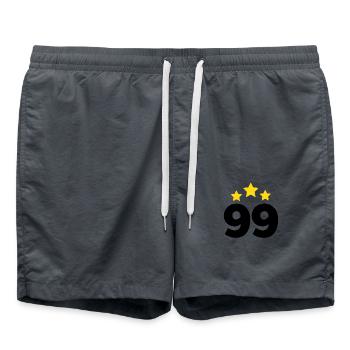 99 Years Star - 99th Anniversary Gift - Swim Trunks - anthracite - Front - AI Model Male 185 light (185cm)