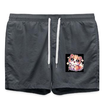 Chat mignon - Short de bain - charbon - Devant - AI Model Male 185 light (185cm)