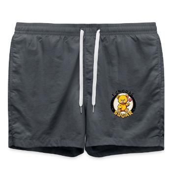 Teddy - i choose sugar - Badeshorts - Anthrazit - Vorne - AI Model Male 185 light (185cm)