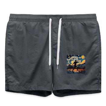 Footballeur Footballeur Van Gogh - Short de bain - charbon - Devant - AI Model Male 185 light (185cm)