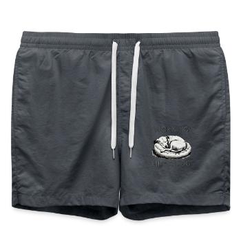 Travailler comme un chien - Short de bain - charbon - Devant - AI Model Male 185 light (185cm)