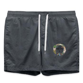 Bridle Wreath Boho Flowers - Swim Trunks - anthracite - Front - AI Model Male 185 light (185cm)