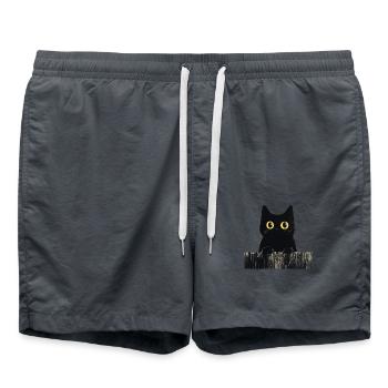Feed Me Human, Cat lover shirt, Bags, Shirt, Tank - Swim Trunks - anthracite - Front - AI Model Male 185 light (185cm)