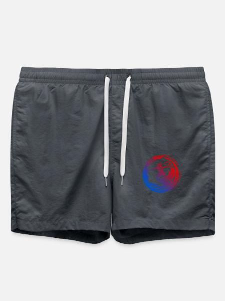 Surfer Silhouette Bunt - Badeshorts - Anthrazit