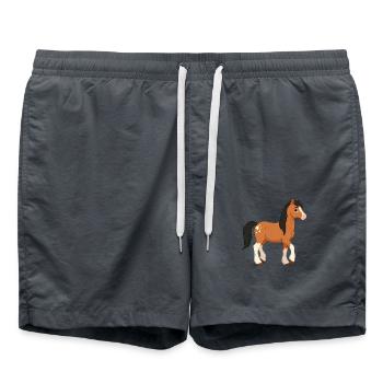 Falabella pony real - Swim Trunks - anthracite - Front - AI Model Male 185 light (185cm)