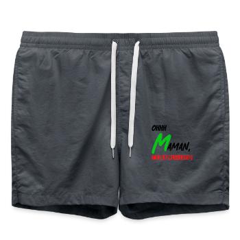 OH MOM YOU'RE THE BEST! - Swim Trunks - anthracite - Front - AI Model Male 185 light (185cm)