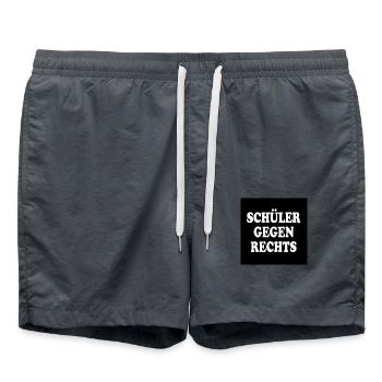 Schüler gegen rechts - Badeshorts - Anthrazit - Vorne - AI Model Male 185 light (185cm)
