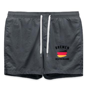 Germany Flag - Brush Stroke Design - Swim Trunks - anthracite - Front - AI Model Male 185 light (185cm)