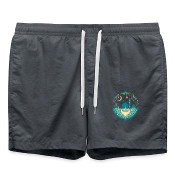 Cadeau du Ramadan Aïd Moubarak Islam Allah Musulman - Short de bain - charbon - Devant - AI Model Male 185 light (185cm)