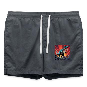 Dinosaur - Swim Trunks - anthracite - Front - AI Model Male 185 light (185cm)