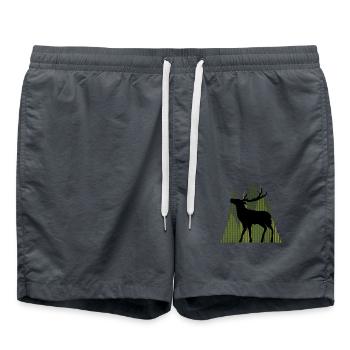 Deer - Swim Trunks - anthracite - Front - AI Model Male 185 light (185cm)