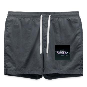Glitch Update Loading Screen - Swim Trunks - anthracite - Front - AI Model Male 185 light (185cm)