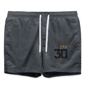 30 ans / anniversaire 30 ans - Short de bain - charbon - Devant - AI Model Male 185 light (185cm)
