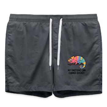 Colorful Chameleon Emotions - Swim Trunks - anthracite - Front - AI Model Male 185 light (185cm)