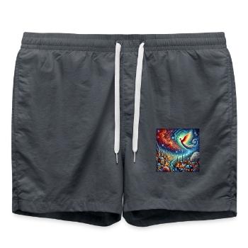 Der fliegende Geiger - Badeshorts - Anthrazit - Vorne - AI Model Male 185 light (185cm)