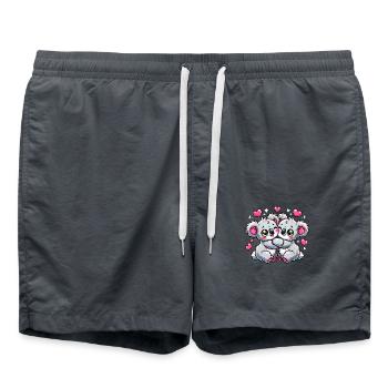 Verliebte Koalas - Badeshorts - Anthrazit - Vorne - AI Model Male 185 light (185cm)