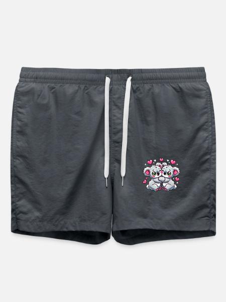 Verliebte Koalas - Badeshorts - Anthrazit